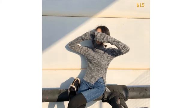 Одежда с AliExpress. Теплый свитер платье осень зима с длинными рукавами и высоким воротником. смотреть онлайн