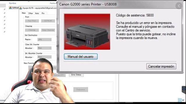 como resetear impresora canon (detalles TECNICO) CODIGO DE ASISTENCIA 5B00 смотреть онлайн
