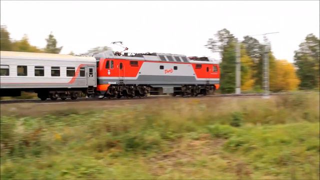 ЭП2К-146 с поездом №045A Санкт-Петербург – Иваново на станции Колпино смотреть онлайн