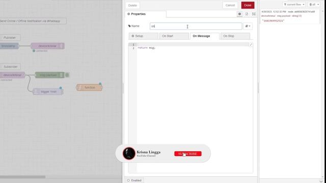 Send Online or Offline Notifications from IoT Device via Whatsapp - Node Red смотреть онлайн