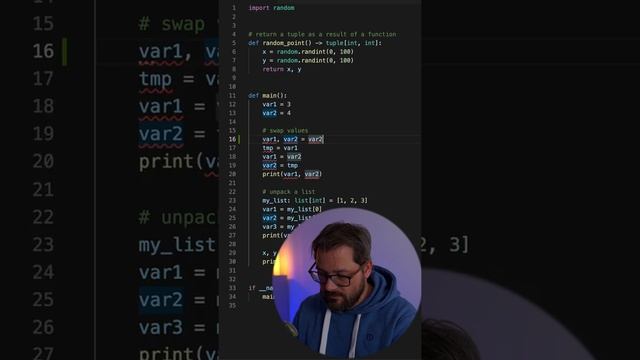 Use Tuples To Write Shorter Code // Python Tips смотреть онлайн