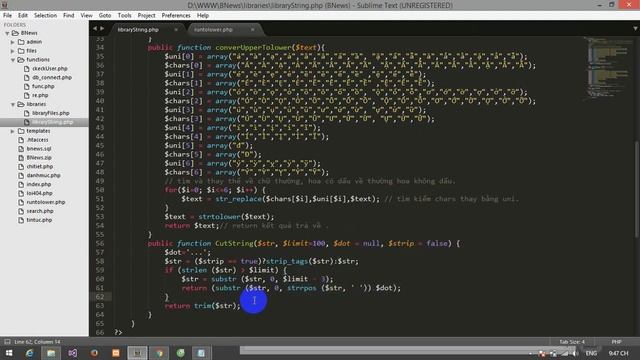 hướng dẫn tạo libraries libraryString trong php смотреть онлайн