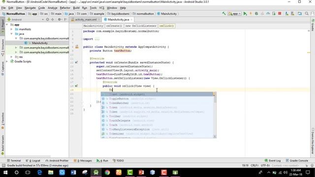 Normal Button in android studio смотреть онлайн