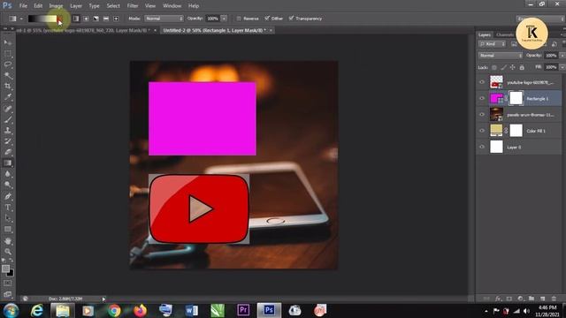 CARA MEMBUAT SHAPE ATAU OBJEK MENJADI SETENGAH TRANSPARAN DI PHOTOSHOP смотреть онлайн