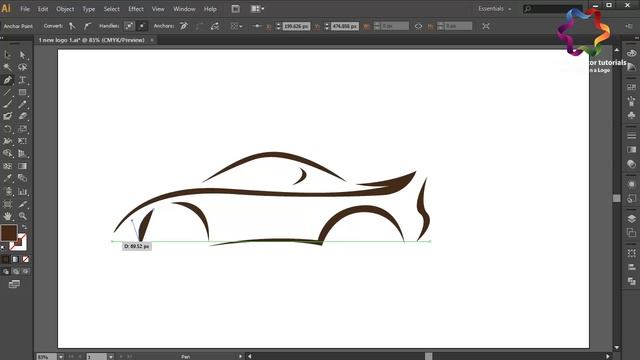 Tutorial Adobe illustrator for Beginners Simple Sport Car Logo Design / No CorelDRAW X6 смотреть онлайн