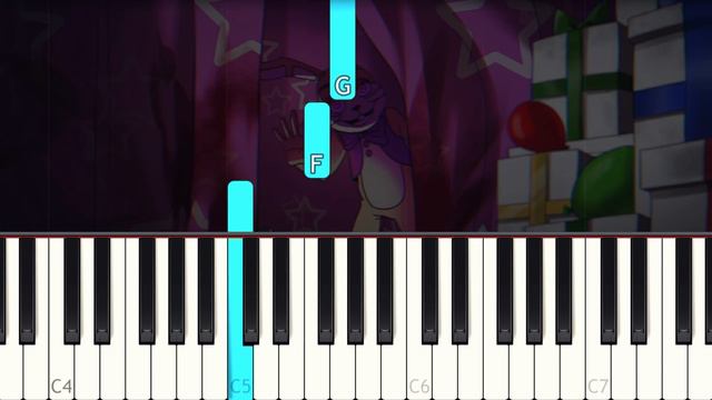 Copycat - Five Nights at Freddy's: Security Breach Animation - VERY EASY Piano tutorial смотреть онлайн