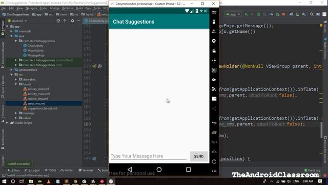 How to Create a Reply Predictive Chat App like Linkedin in Android | (Completion) | Firebase ML Kit смотреть онлайн