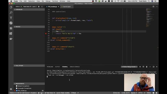 VS Code Debug Configuration Flask Application смотреть онлайн