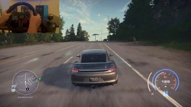 NFS HEAT - PORSCHE 718 CAYMAN GTS - LOGITECH G29 GAMEPLAY смотреть онлайн