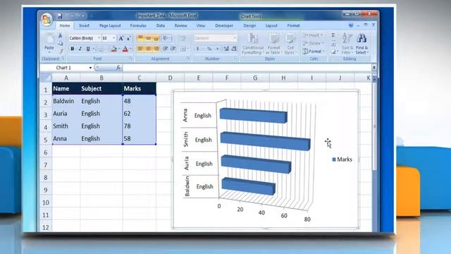 How to Data Labels in a Bar Graph in Excel 2007 смотреть онлайн