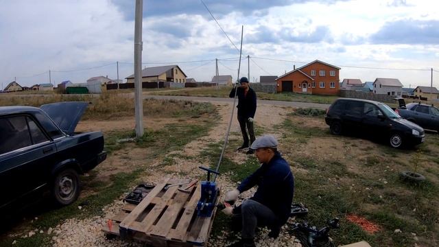 Делаем навес из поликарбоната , навес для машины своими руками ! смотреть онлайн