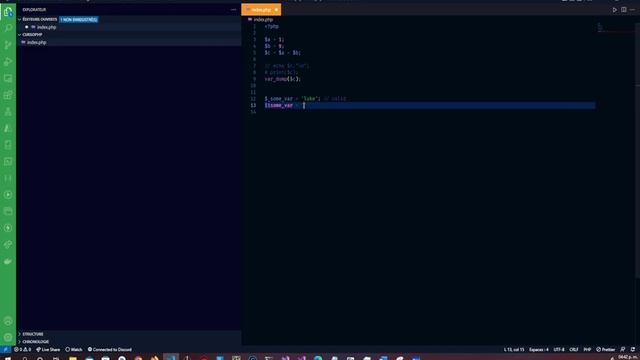 Declarando variables en PHP смотреть онлайн