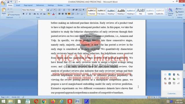 Characterizing And Predicting Early Reviewers for Effective Product -PYTHON IEEE PROJECTS 2020 смотреть онлайн