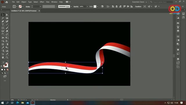 17th August Indonesia Independence Day || Flag Ribbon Illustrator Tutorials смотреть онлайн