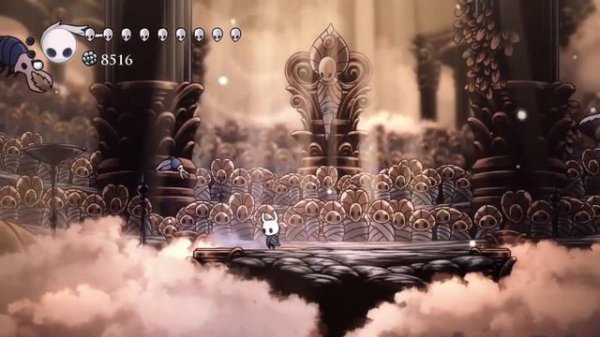 Hollow Knight  Король Мстекрылов на светозарном (без получения урона).