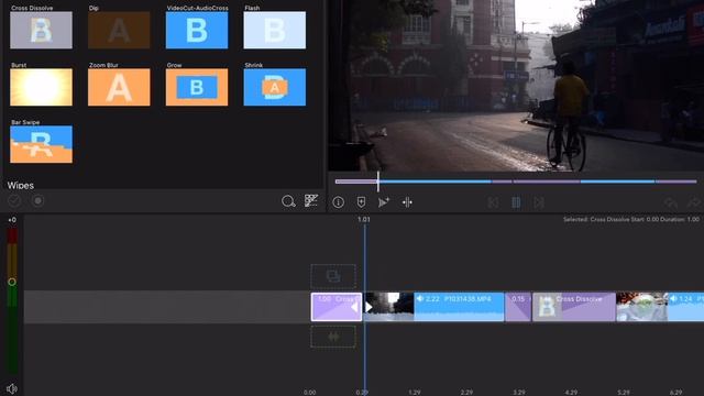 13-1 Transitions; Adding, Positioning, Replacing, And Setting Timing In LumaFusion