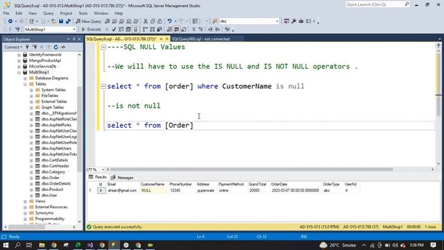 SQL NULL Values IS NULL AND IS NOT NULL смотреть онлайн