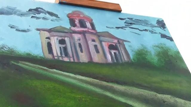 ЭТЮД САМОЙ ДРЕВНЕЙ ЦЕРКВИ В СЕЛЕ СКОРЯТИНО | ЖИЗНЬ ПРОВИНЦИАЛЬНЫХ ХУДОЖНИКОВ №7 | МАСЛЯНАЯ ЖИВОПИСЬ смотреть онлайн