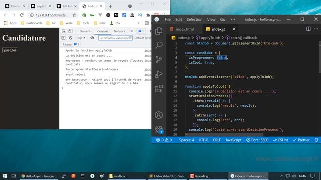 JavaScript Promise : then() - async/await - fetch() en français смотреть онлайн