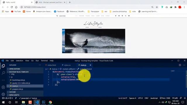 PSD to Bootstrap Bangla tutorial for beginners | psd to html |how to use slick slider add part-07 смотреть онлайн