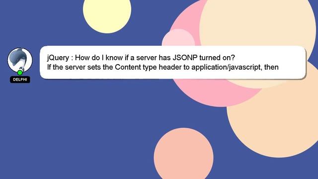 jQuery : How do I know if a server has JSONP turned on? смотреть онлайн