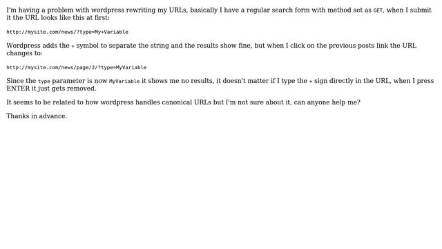 Wordpress: Wordpress removes spaces in URL on pagination смотреть онлайн