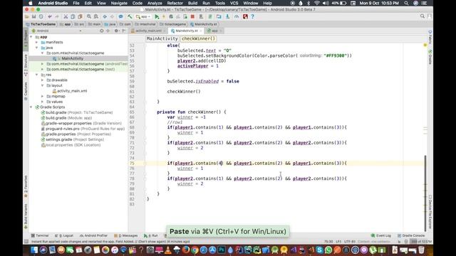 Android TicTacToe Game Tutorial | Part - 5 | Check Winner | Kotlin смотреть онлайн