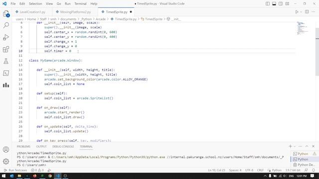 Python Arcade - sprites with a built-in timer смотреть онлайн