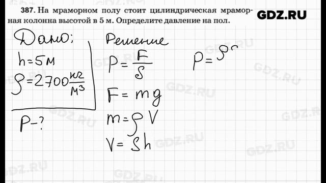 № 387 - Физика 7-9 класс Пёрышкин сборник задач смотреть онлайн