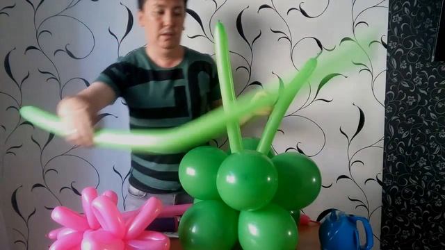 Шардан жасалған гүл шоғы. Букет из шаров смотреть онлайн