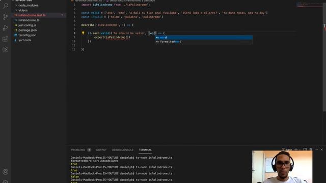 Pruebas unitarias (palindromo) - Jest y Typescript смотреть онлайн