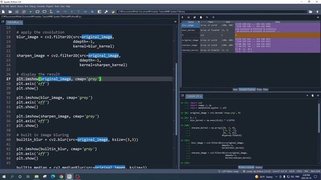 Python#5 Spatial Domain Image Filter: Image Blurring and Sharpening in Python смотреть онлайн