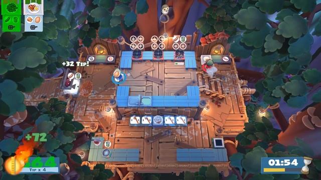 Overcooked 2. Campfire Cook Off. Level 2-1. 4 Stars. Co-Op смотреть онлайн