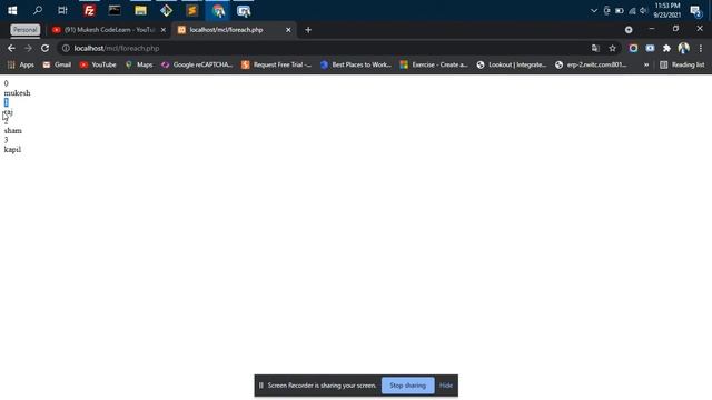 How to use foreach loop in PHP for single dimension array смотреть онлайн