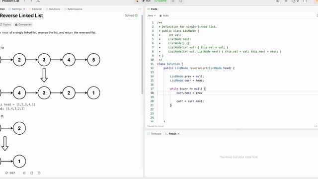 [Leetcode][Java] ReverseLinkedList смотреть онлайн