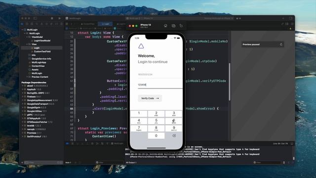 Login Page UI + Apple Sign in - Google Sign in - Firebase Phone Auth - Xcode 14 - SwiftUI Tutorials смотреть онлайн