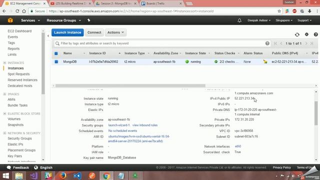 4) Connecting Robomongo to mongodb on aws ec2 instance смотреть онлайн