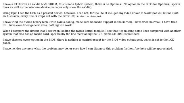 Video card not detected on Lenovo T410 in Linux смотреть онлайн