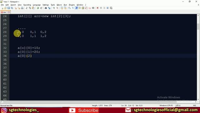 Creation of 2-D Array in Java "Core java tutorial for beginners Lecture-36 in हिंदी" смотреть онлайн