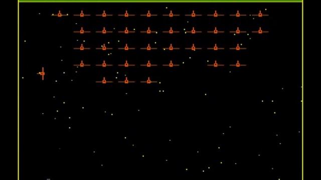 Вектор-06Ц, игра на Бейсике Space War (Vector-06C, Basic Game Space War)