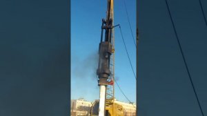 Забивка сваи 12 метров 300х300 мм
