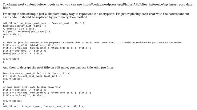 Wordpress: Encrypt / Decrypt Post Title and Details смотреть онлайн