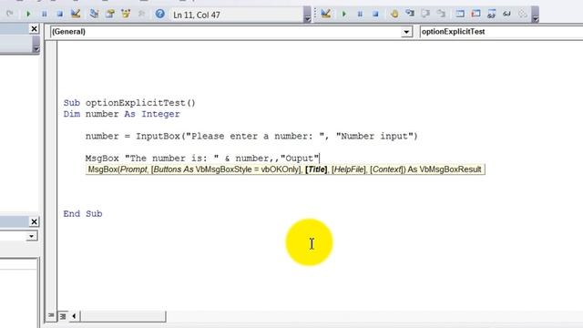Option Explicit in VBA смотреть онлайн