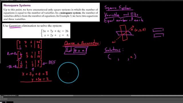 Alg3 , 9.2.3 , Solving non-square systems of linear equations with matrices смотреть онлайн