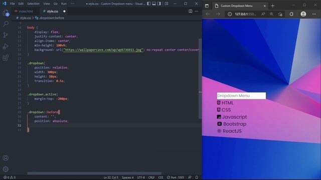 Custom Dropdown List Using HTML CSS and JavaScript смотреть онлайн