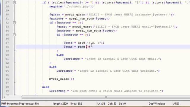 PHP Tutorial: Create a Member System in PHP | Create a User Registration page (2/3) смотреть онлайн