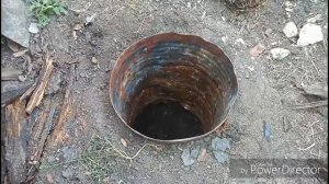Купили покрышки.  Копаем яму.  Огород.