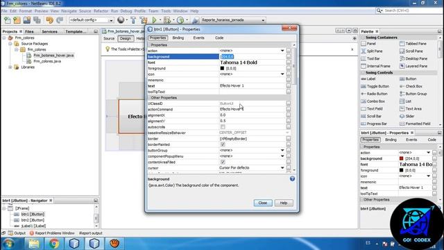 Cambiar color de un botón al pasar encima el mouse / Efecto Hover en Botón (JButton) /JAVA смотреть онлайн