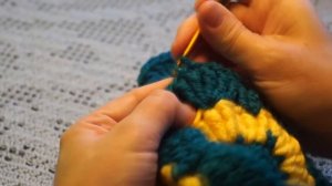 Следки из шестиугольников, крючком.Sledkov of hexagons crochet. (В №45)