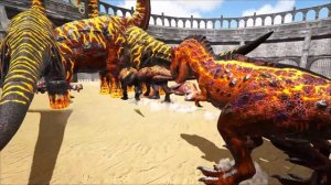 Dinosaurs T rex VS Brachiosaurus and Dodo Rex  - Ark Deathrun